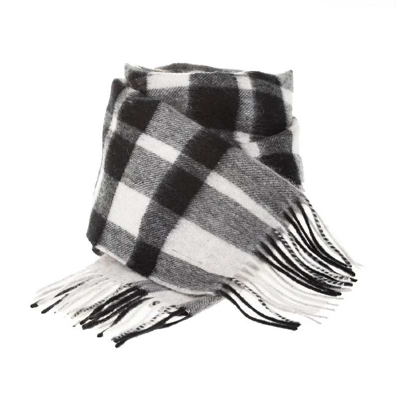 Edinburgh Cashmere Scarf  Exploded Scotty Thomson Lt Grey