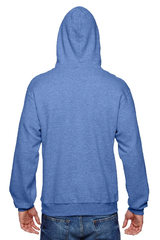 Fruit Of The Loom Mens Softspun Hooded Sweatshirt Hoodie - Heather Carolina Blue