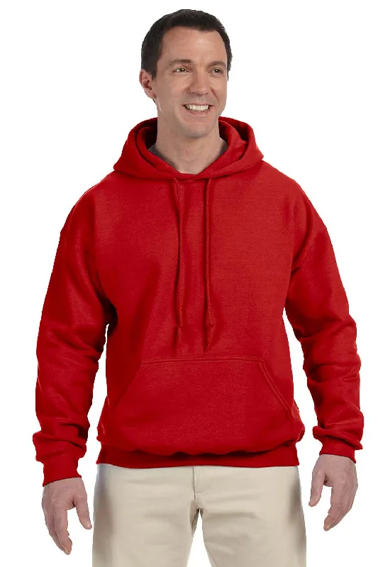 Gildan Mens DryBlend Moisture Wicking Hooded Sweatshirt Hoodie - Red