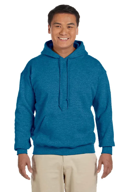 Gildan Mens Pill Resistant Hooded Sweatshirt Hoodie - Antique Sapphire Blue