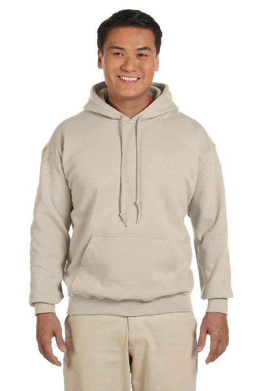 Gildan Mens Pill Resistant Hooded Sweatshirt Hoodie - Sand