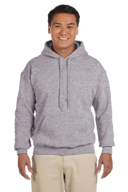 Gildan Mens Pill Resistant Hooded Sweatshirt Hoodie - Sport Grey