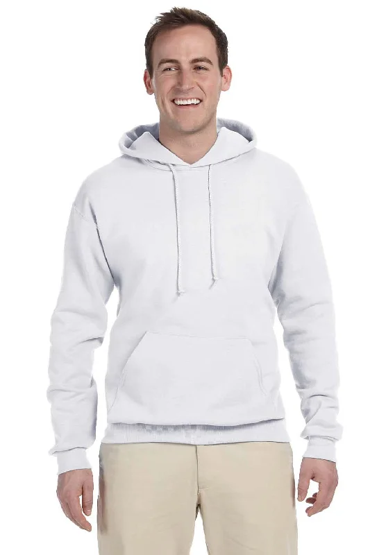 Jerzees Mens NuBlend Pill Resistant Fleece Hooded Sweatshirt Hoodie - White