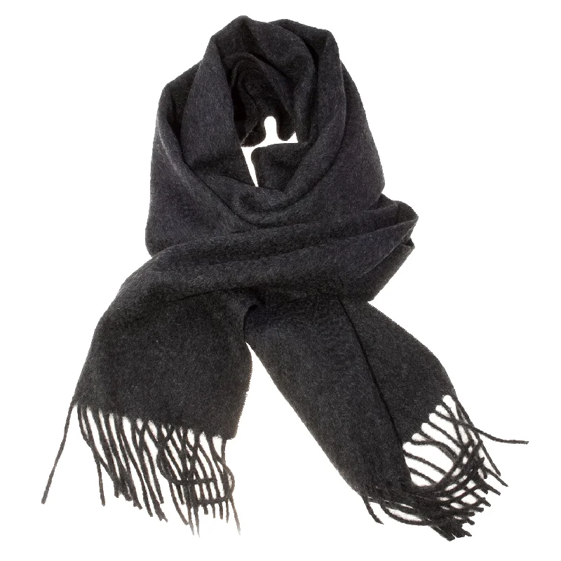 Lyle & Scott 100% Cashmere Scarf  Charcoal