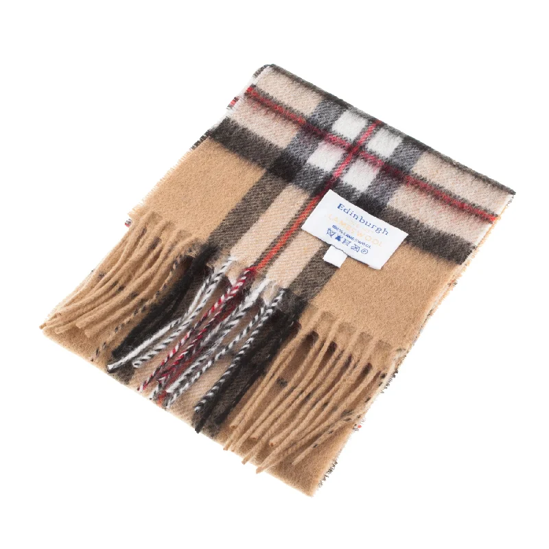 Mini Edinburgh Lambswool Scarf  Thomson Camel