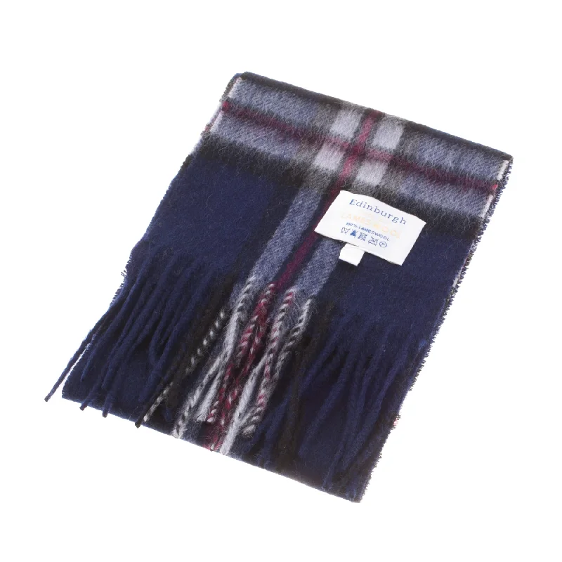 Mini Edinburgh Lambswool Scarf  Thomson Navy