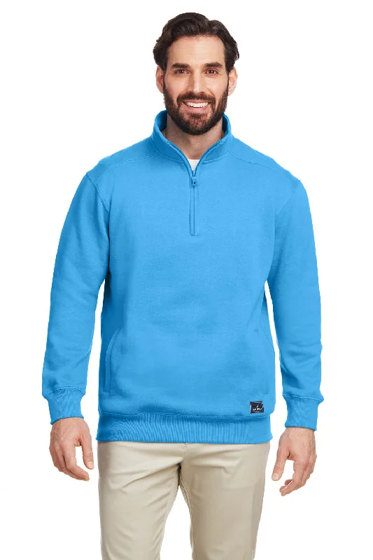 Nautica Mens Anchor 1/4 Zip Sweatshirt - Azure Blue