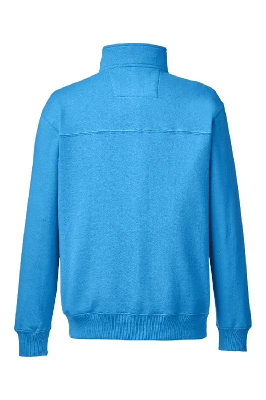 Nautica Mens Anchor 1/4 Zip Sweatshirt - Azure Blue