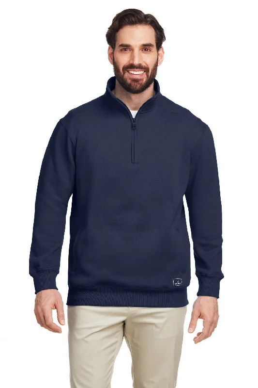 Nautica Mens Anchor 1/4 Zip Sweatshirt - Navy Blue