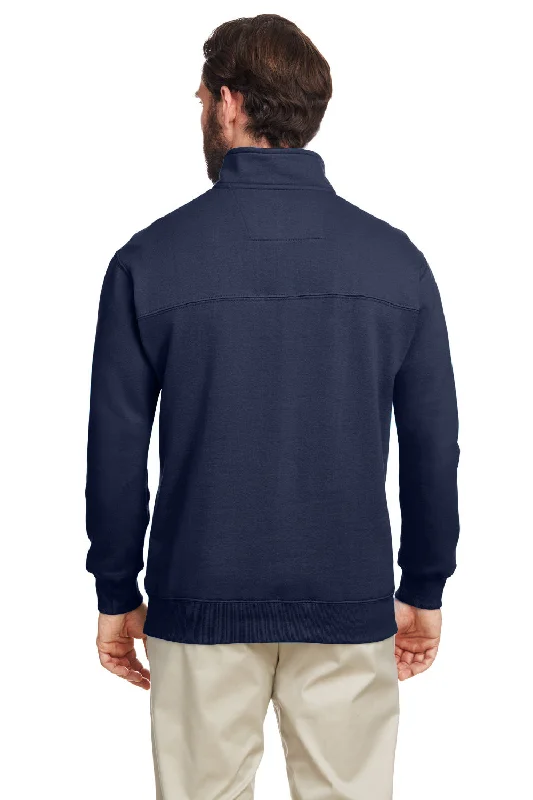 Nautica Mens Anchor 1/4 Zip Sweatshirt - Navy Blue