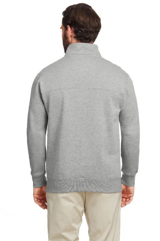 Nautica Mens Anchor 1/4 Zip Sweatshirt - Oxford Grey