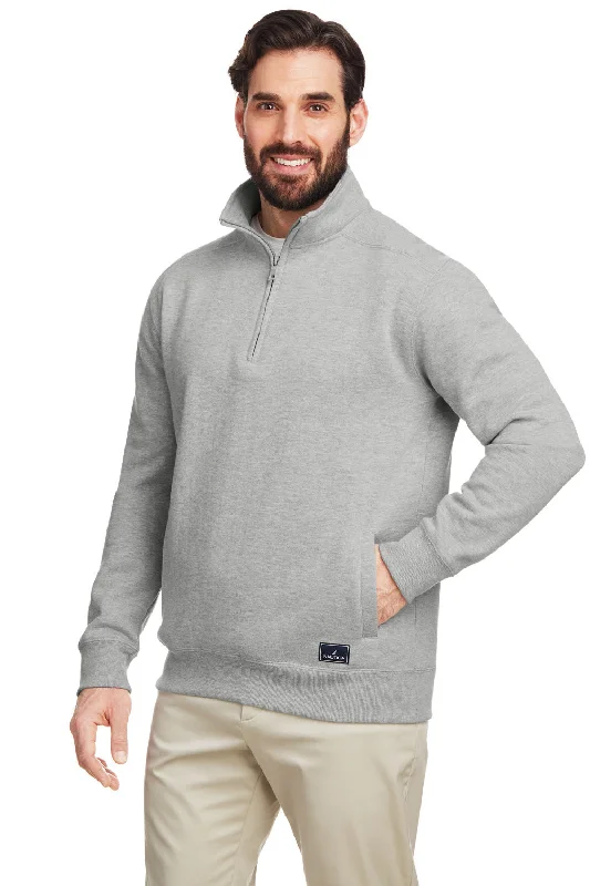 Nautica Mens Anchor 1/4 Zip Sweatshirt - Oxford Grey