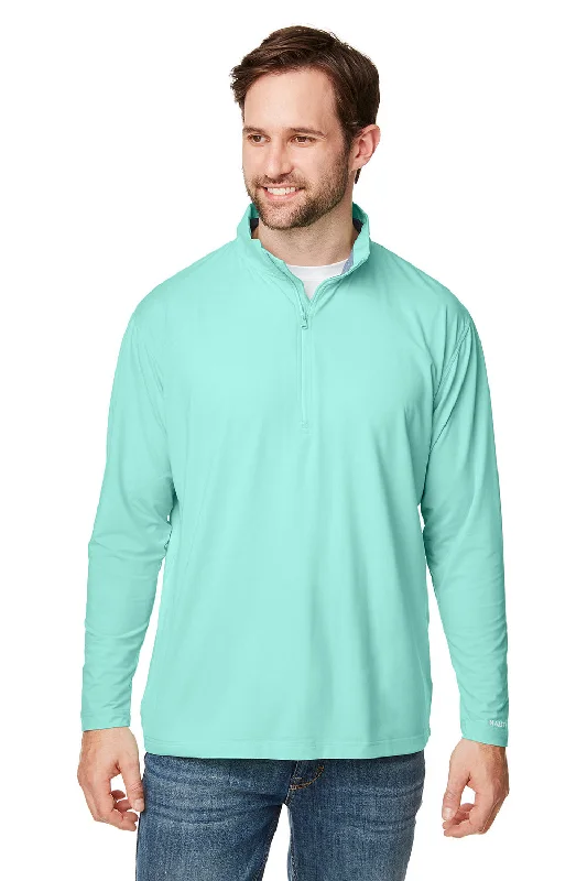 Nautica Mens Saltwater UV Protection 1/4 Zip Sweatshirt - Cool Mint Green