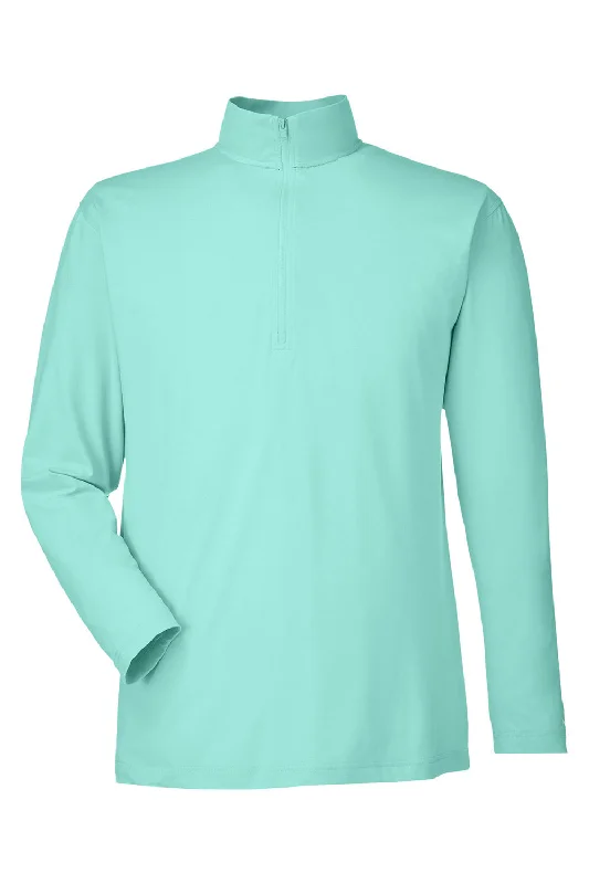 Nautica Mens Saltwater UV Protection 1/4 Zip Sweatshirt - Cool Mint Green