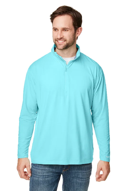 Nautica Mens Saltwater UV Protection 1/4 Zip Sweatshirt - Sea Mist Blue