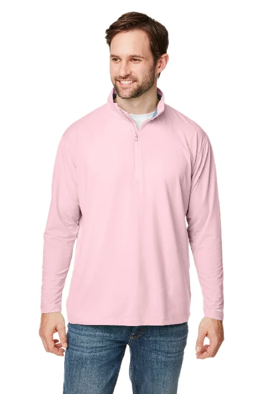 Nautica Mens Saltwater UV Protection 1/4 Zip Sweatshirt - Sunset Pink