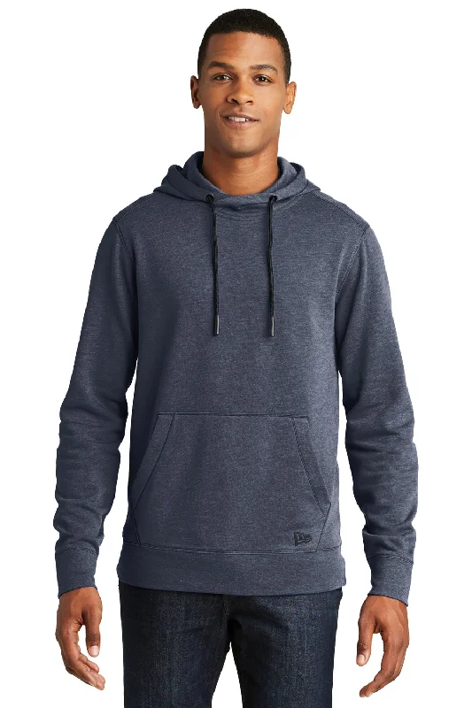 New Era Mens Fleece Hooded Sweatshirt Hoodie - Heather Navy Blue