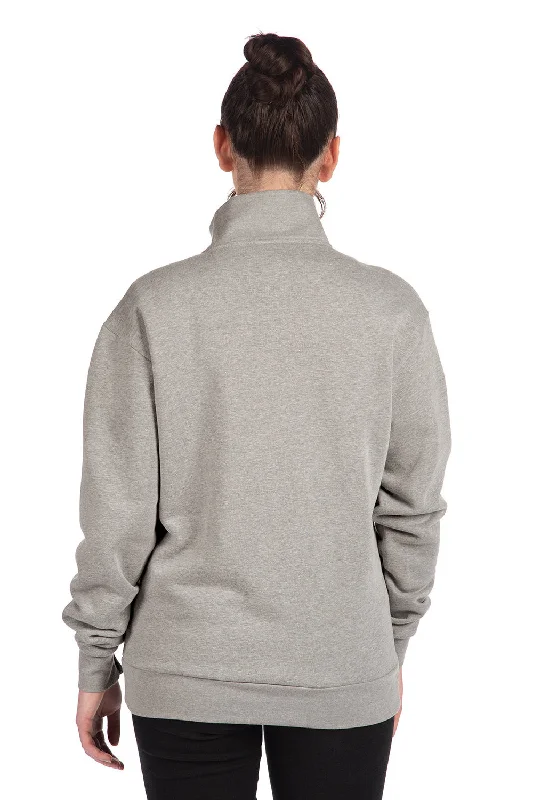 Next Level Mens Fleece 1/4 Zip Sweatshirt - Heather Grey