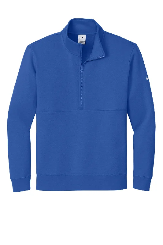 Nike Mens Club Fleece 1/4 Zip Sweatshirt - Game Royal Blue