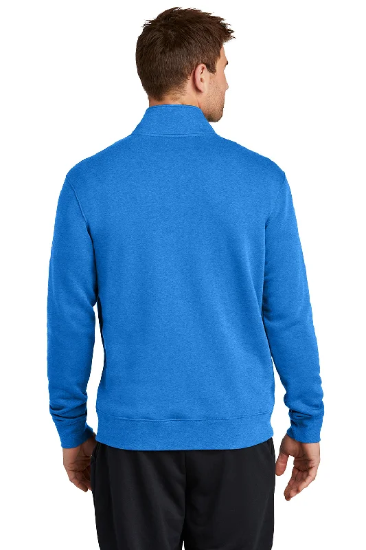 Nike Mens Club Fleece 1/4 Zip Sweatshirt - Heather Light Royal Blue