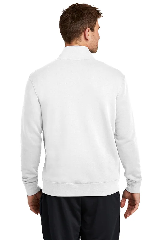 Nike Mens Club Fleece 1/4 Zip Sweatshirt - White