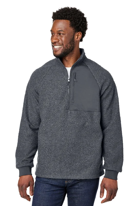 North End Mens Aura Sweater Fleece 1/4 Zip Sweatshirt - Carbon Grey