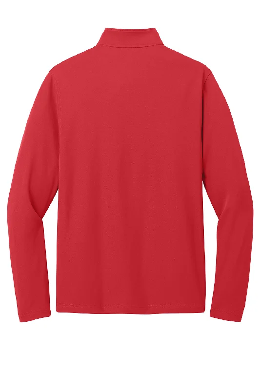 Port Authority Mens Dry Zone Moisture Wicking Micro Mesh 1/4 Zip Sweatshirt - Rich Red