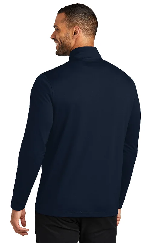 Port Authority Mens Dry Zone Moisture Wicking Micro Mesh 1/4 Zip Sweatshirt - River Navy Blue