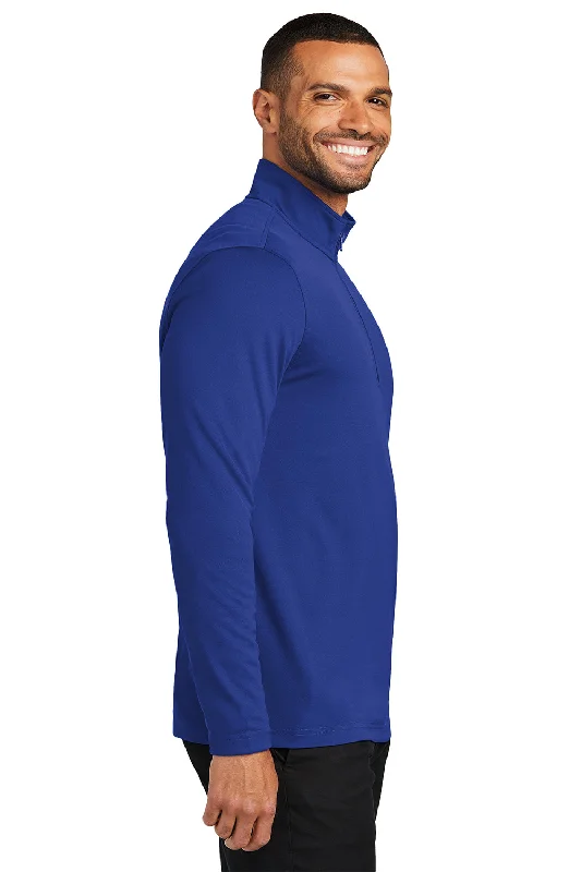 Port Authority Mens Dry Zone Moisture Wicking Micro Mesh 1/4 Zip Sweatshirt - True Royal Blue