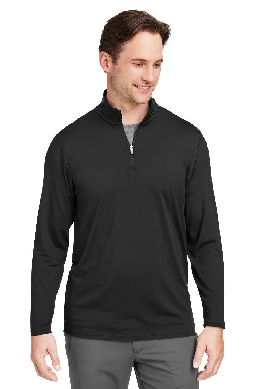 Puma Mens Cloudspun Moisture Wicking 1/4 Zip Sweatshirt - Black