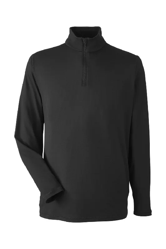 Puma Mens Cloudspun Moisture Wicking 1/4 Zip Sweatshirt - Black