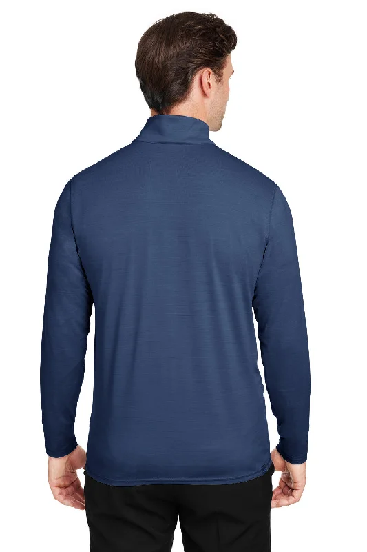 Puma Mens Cloudspun Moisture Wicking 1/4 Zip Sweatshirt - Heather Navy Blue