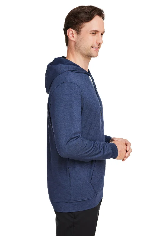 Puma Mens Cloudspun Moisture Wicking Hooded Sweatshirt Hoodie - Heather Navy Blue