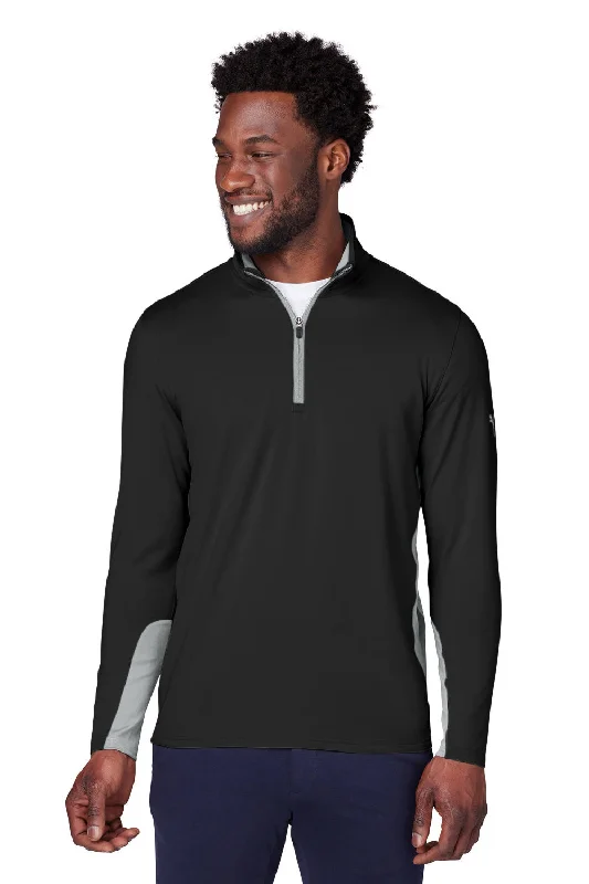 Puma Mens Gamer Moisture Wicking 1/4 Zip Sweatshirt - Black