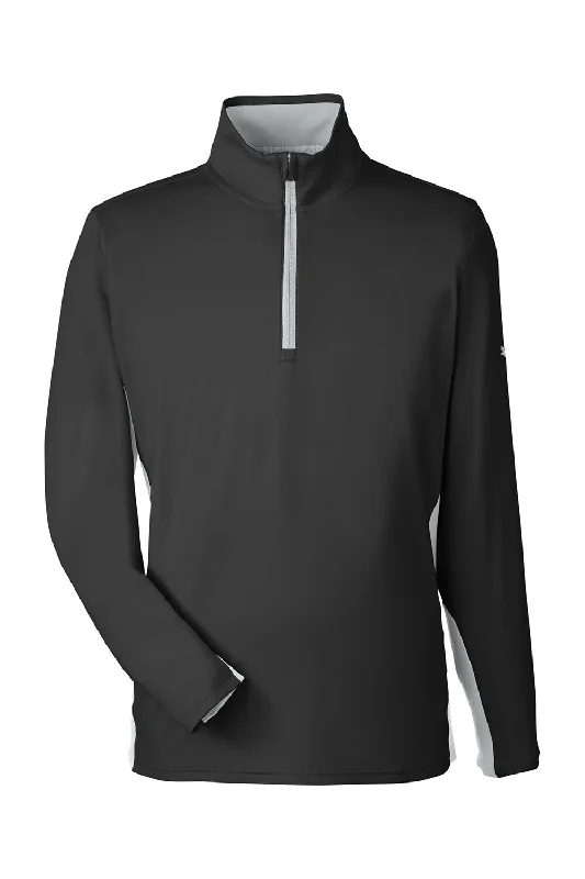 Puma Mens Gamer Moisture Wicking 1/4 Zip Sweatshirt - Black