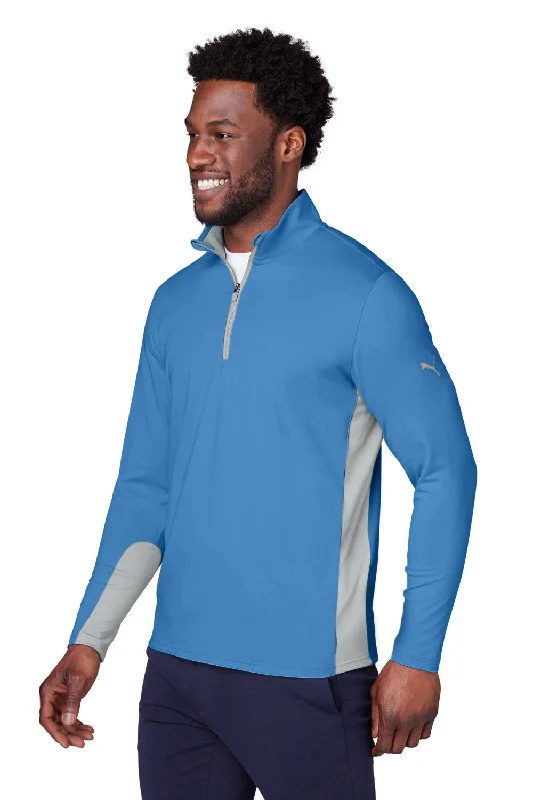 Puma Mens Gamer Moisture Wicking 1/4 Zip Sweatshirt - Bright Cobalt Blue