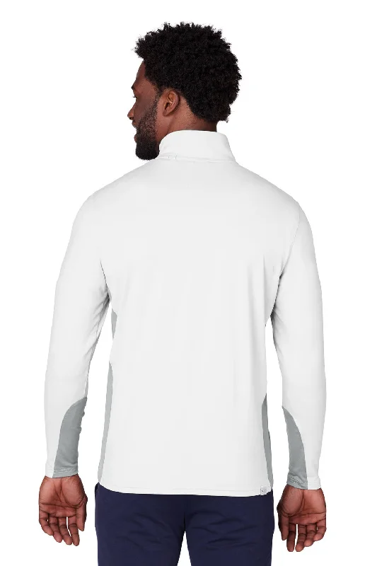 Puma Mens Gamer Moisture Wicking 1/4 Zip Sweatshirt - Bright White