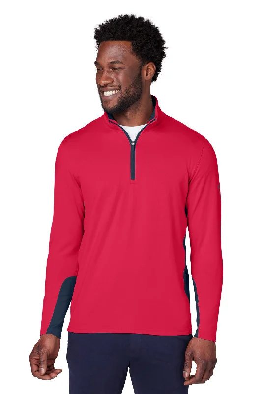 Puma Mens Gamer Moisture Wicking 1/4 Zip Sweatshirt - Ski Patrol Red