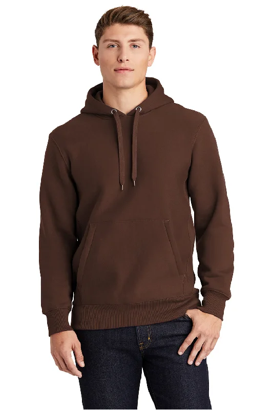 Sport-Tek Mens Fleece Hooded Sweatshirt Hoodie - Brown