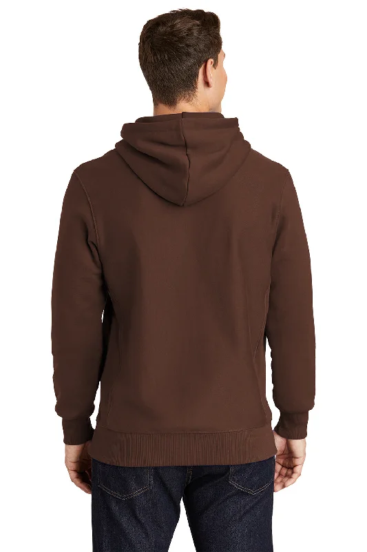 Sport-Tek Mens Fleece Hooded Sweatshirt Hoodie - Brown