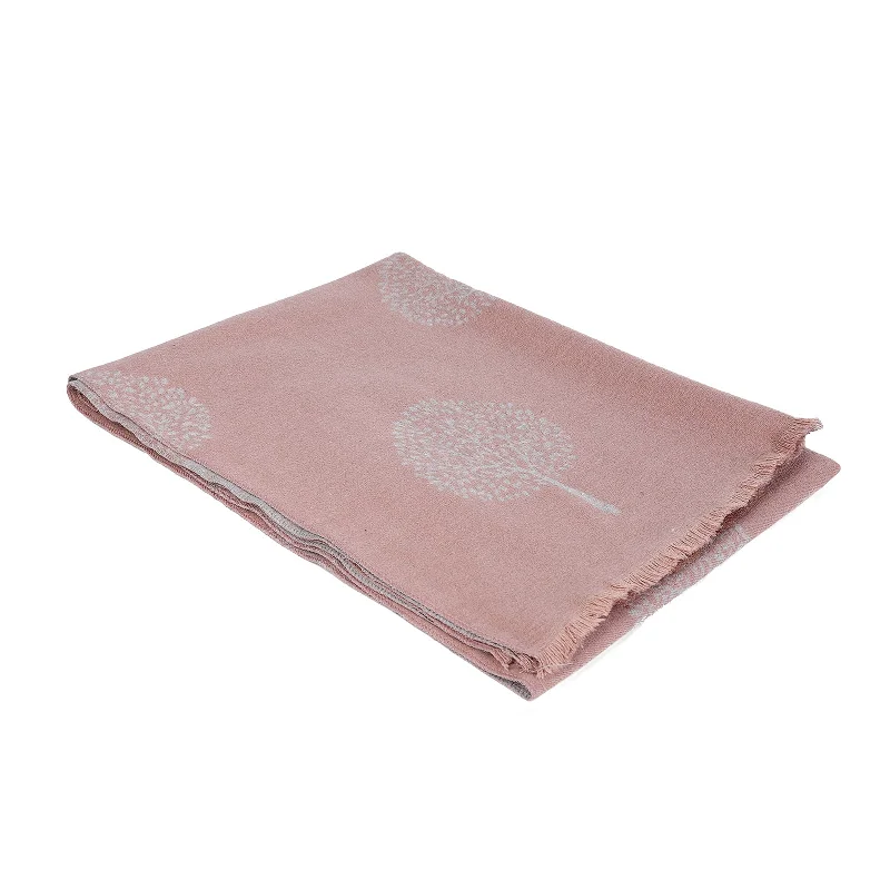 Super Soft Tree Of Life Scarf Dusky Pink