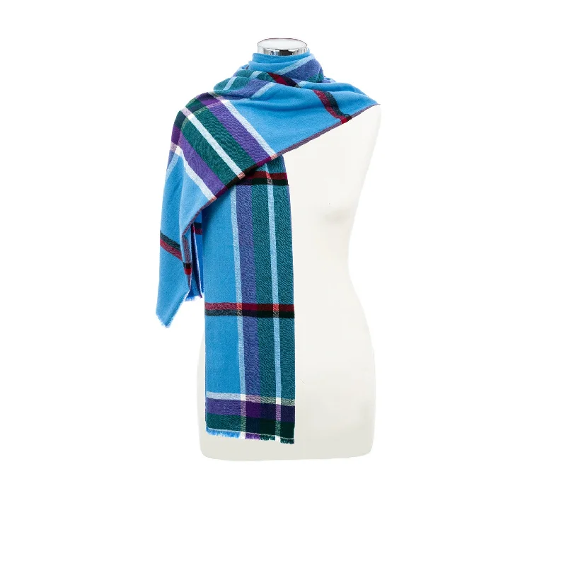 Brushed Tartan Cotton Scarf