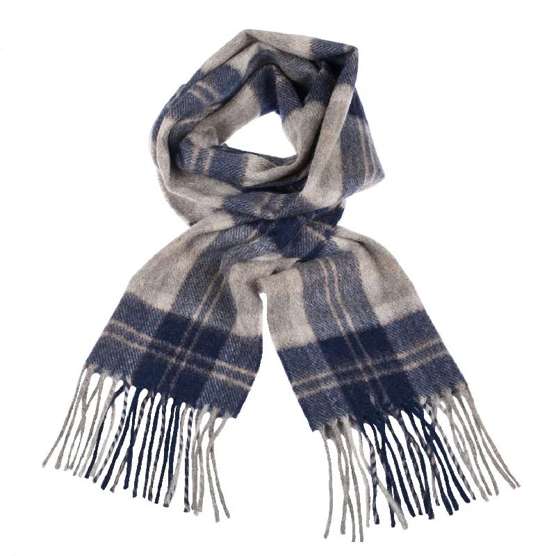 Tartan Weaving Mill 100% Cashmere Scarf  Bannockbane Silver