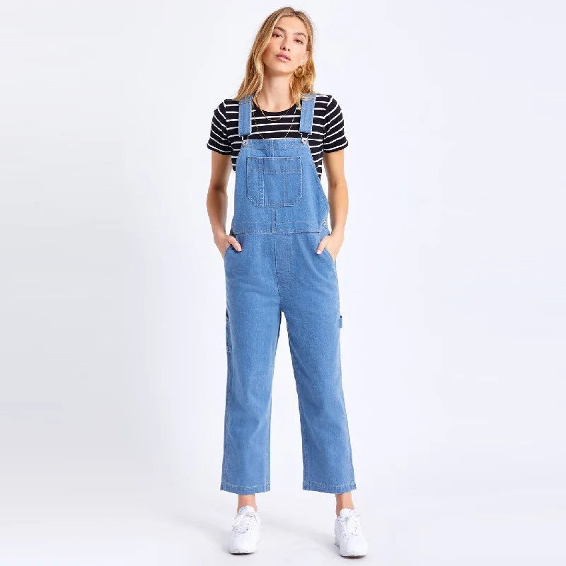 Christina Crop Overall (70s Blue)