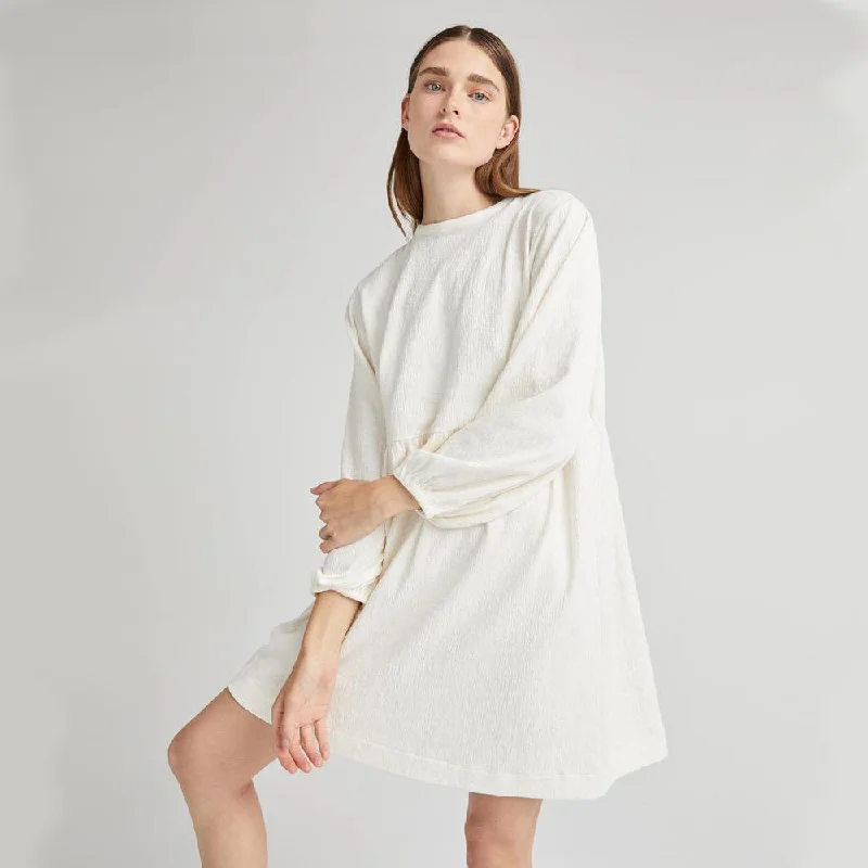 Cloud Button Up Dress (Bone)