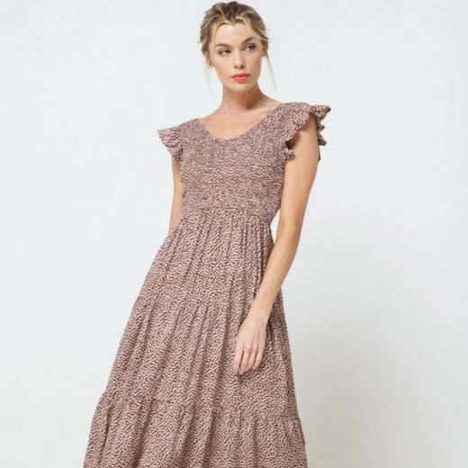 Floral Dress (Rust)