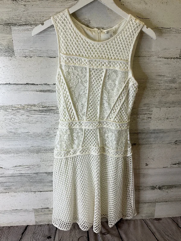 Cream Dress Casual Midi Cato, Size M