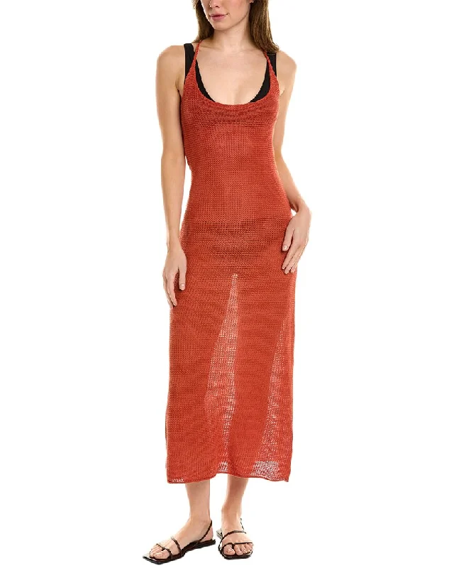 Onia Textured Linen Maxi Dress