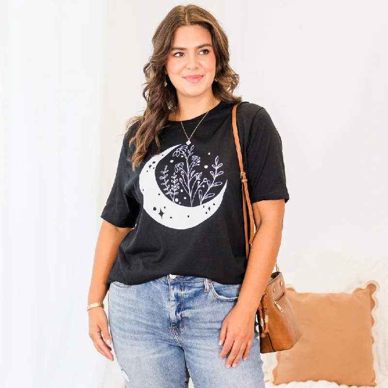 Moonlit Gardens Tee, Black