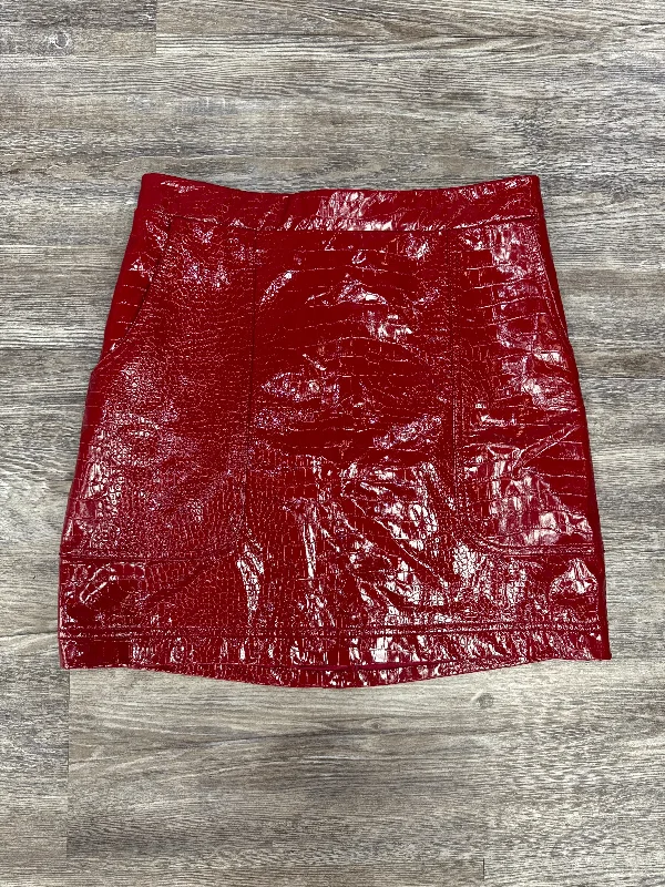 Red Skirt Mini & Short Clothes Mentor, Size M